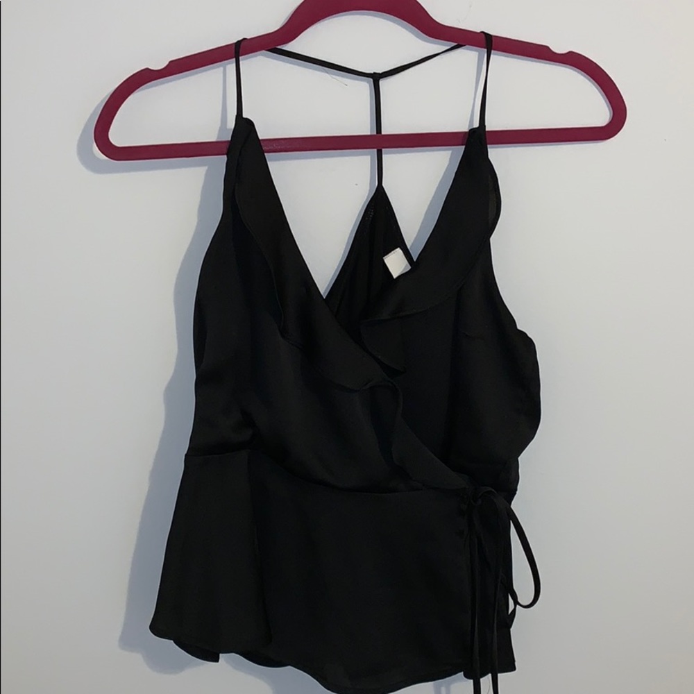 ASTR tie front wrap top